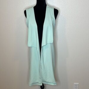 GNW Open Drape Front Sleeveless Cardigan Coat Small